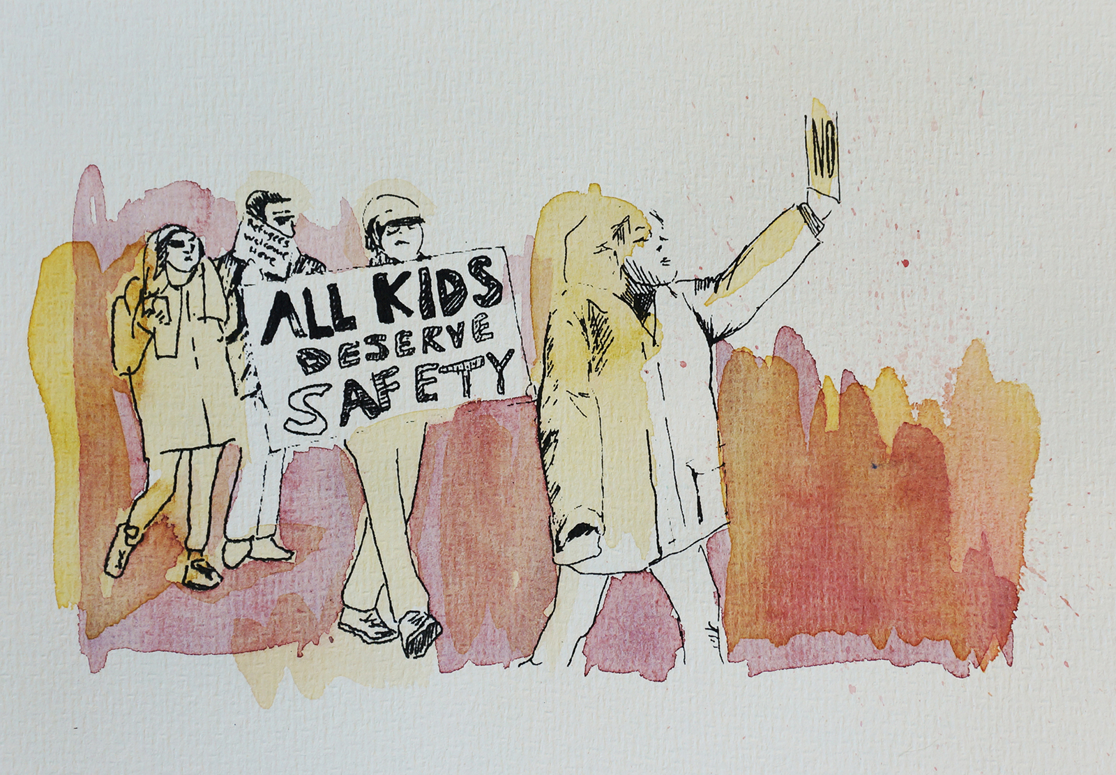 Ape_Bleakney_March Mixed Media - 'All Kids (6)', 6.5''x9.5'', Screen Print + Watercolor, 2018 copy.jpg