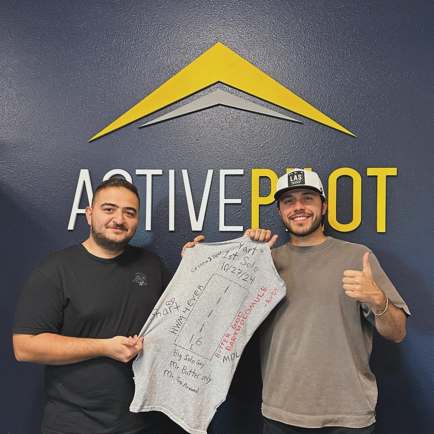 This one comes from our very own A&amp;P team. Congratulations to Arthur Kirakosian on an awesome job piloting your FIRST SOLO!! We&rsquo;re very happy for you and it only gets better from here. Kudos to our very own MX Director and CFI Matias De Lau