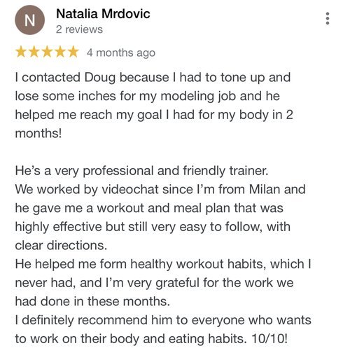 Dougfit Model Workout Review From Milano Model Natalia.JPG