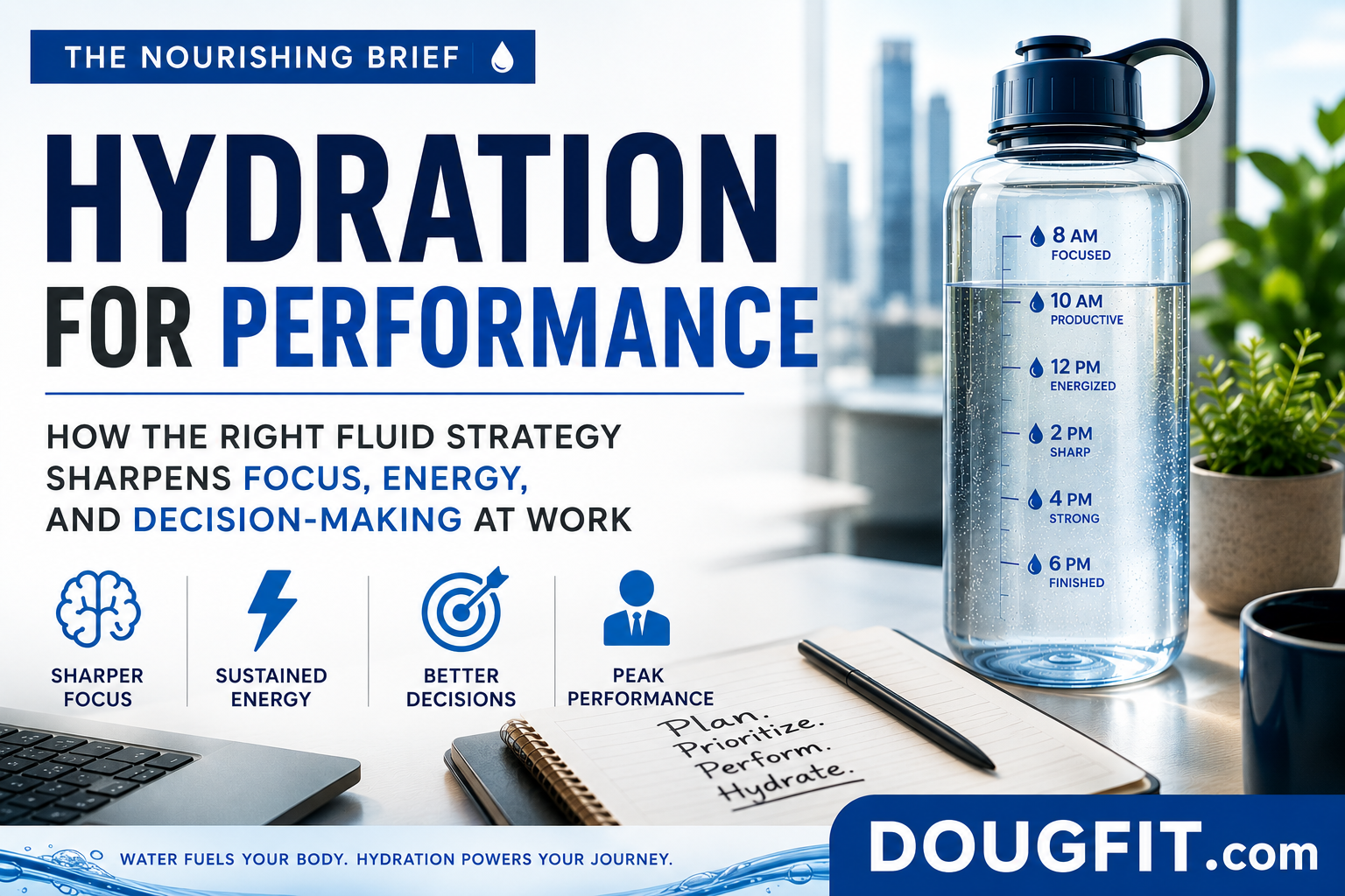 Hydration for Performance: How the Right Fluid Strategy Sharpens Focus, Energy, and Decision-Making at Work