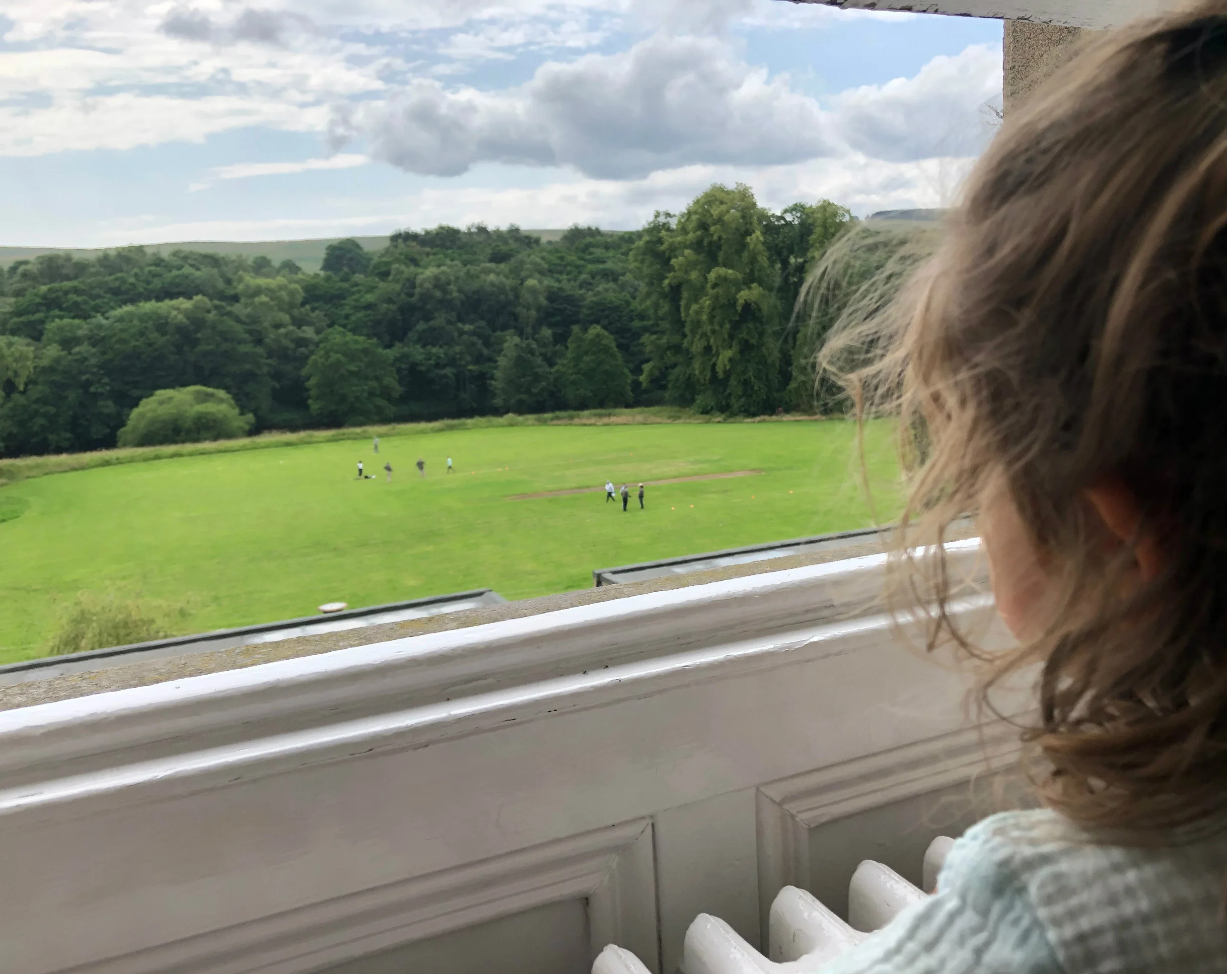 My little girl watching me and willing me to do well on the day of my exam.