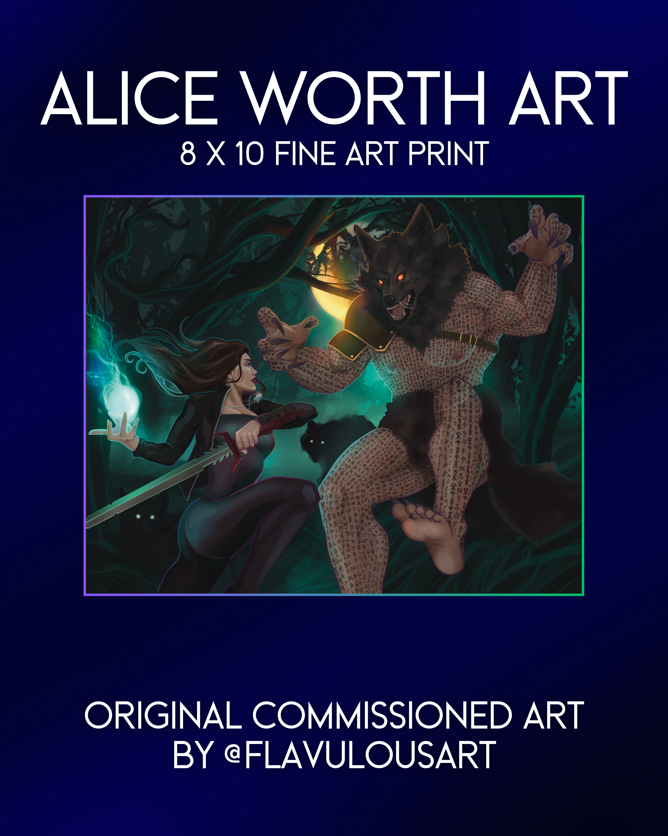 Fine Art Print: Alice and Her Wolves vs. the Úlfheðnar (8x10)