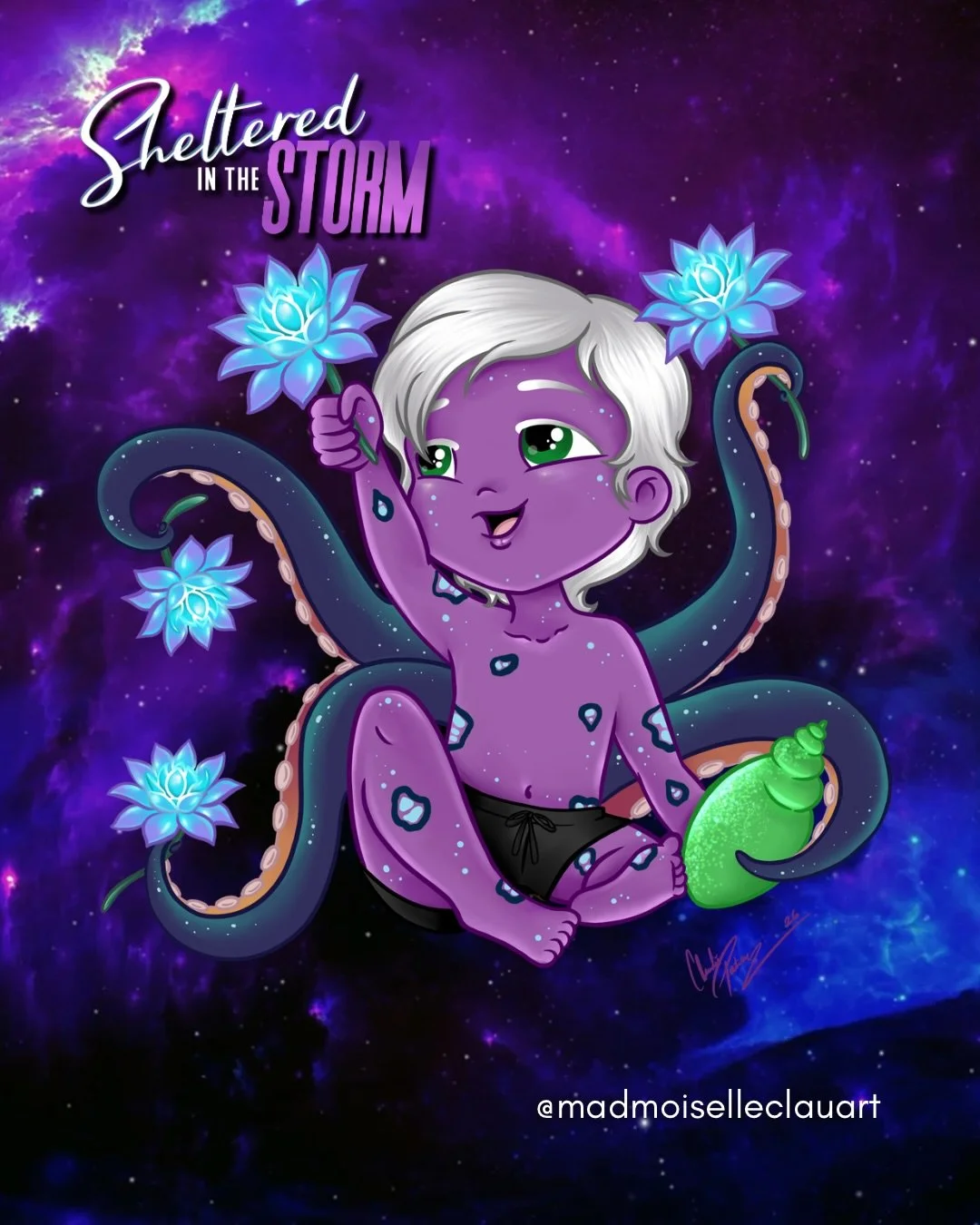 Art Reveal: Dari, son of Calla and Vos from Sheltered in the Storm ✨

Meet Dari and catch up with Vos and Calla in Calla&rsquo;s Garden, a bonus epilogue, available on my site at LisaEdmonds.com/freereads

Art by @madmoiselleclauart 🎨

#lisaedmonds 