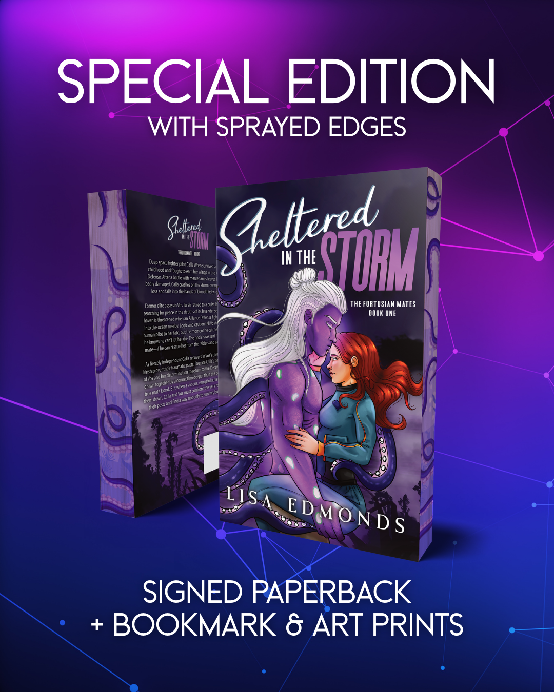 SPECIAL EDITION Sheltered in the Storm (The Fortusian Mates Book 1) - Paperback Signed by the Author