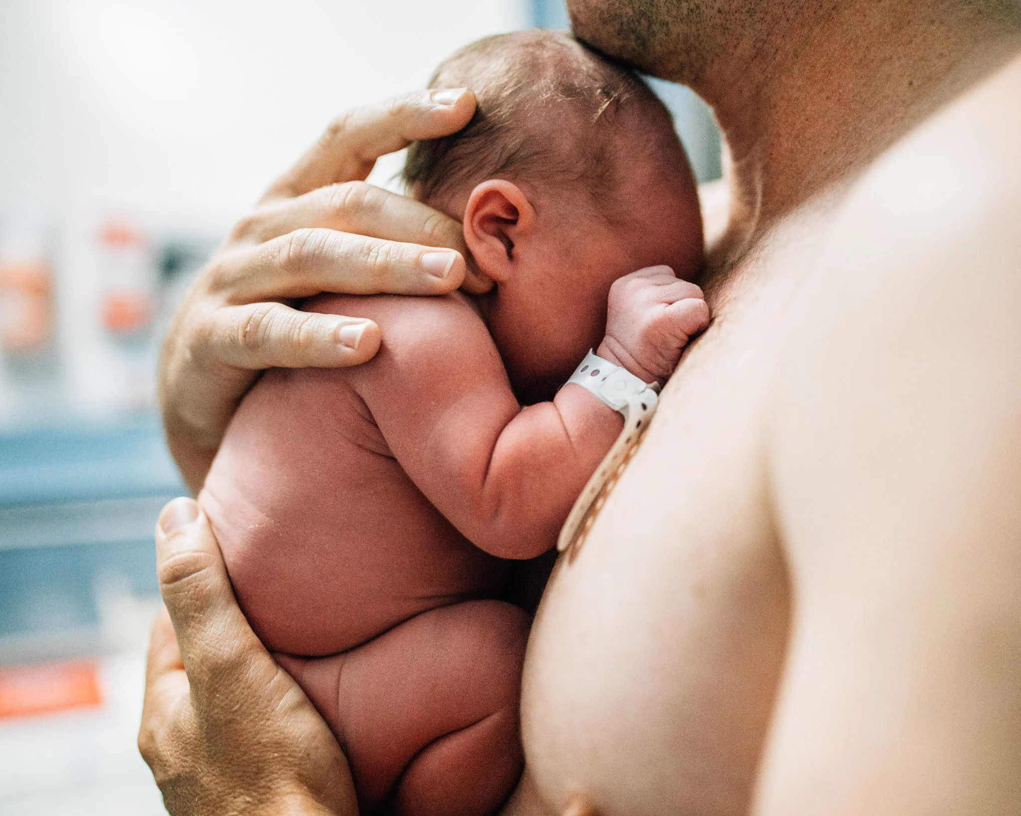 First daddy cuddles.