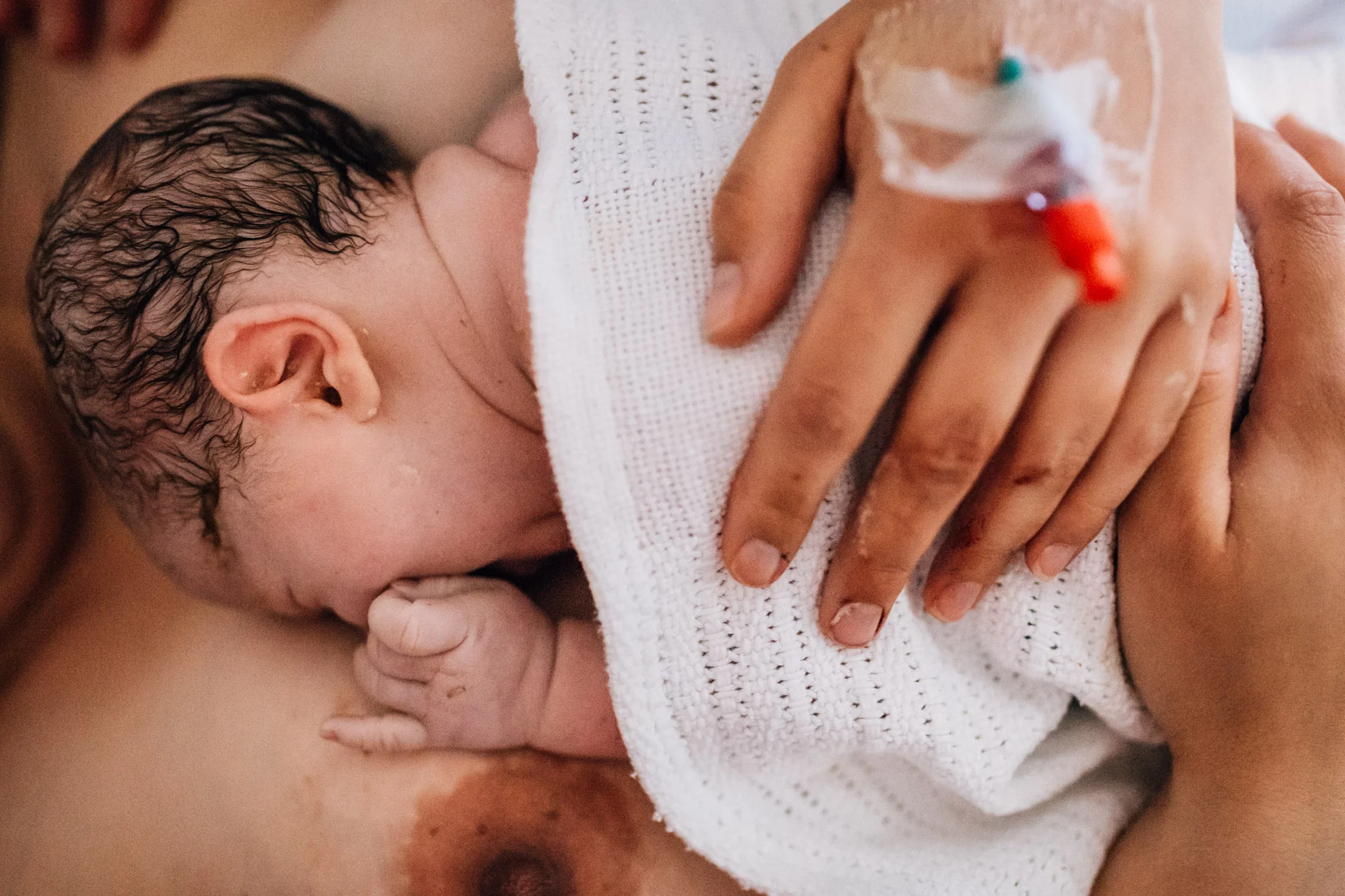 The absolute perfection of a minutes old baby girl. 