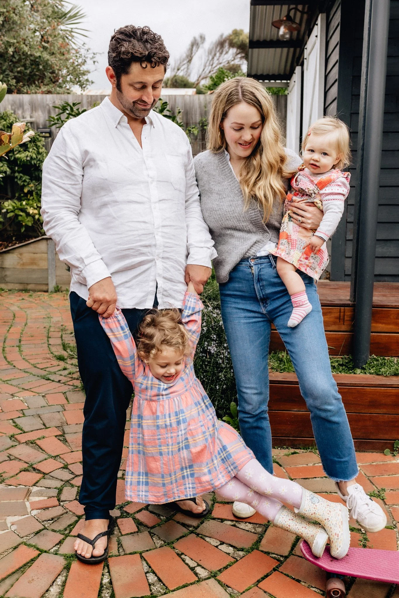 geelong family in backyard
