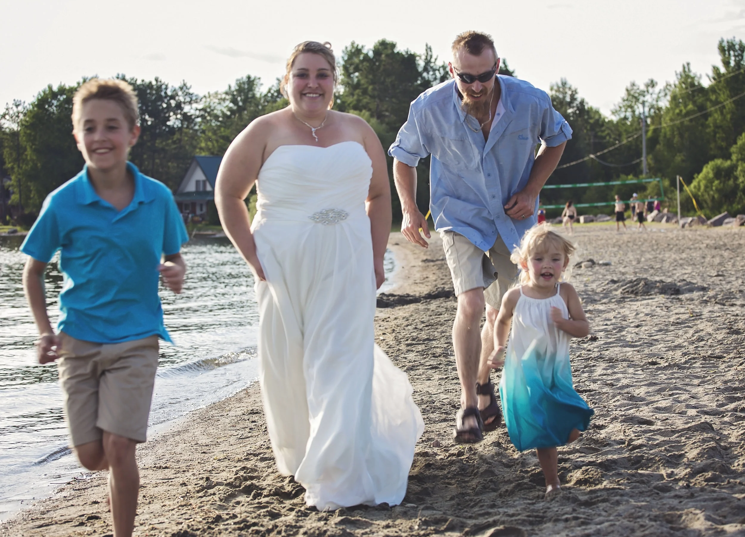 Nothing like a 10 year wedding anniversary and some vow renewals on a beach to start off an amazing wedding season this year. Sturgeon Falls was a great setting for this beach photo filled with fun and laughter that had the whole family involved.&nb…
