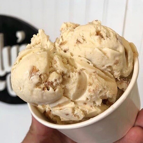 Crunchy Munchie!!! 🥨
.
.
This flavor is a staff favorite and they would know, they eat a lot of ice cream 😉.
.
.
Brown Sugar Ice Cream with sweet and salty Pretzel/Nilla Wafer crunch. 😋
.
.
Available at both shops starting on Friday! We look forwa