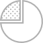 One fourth pie chart icon