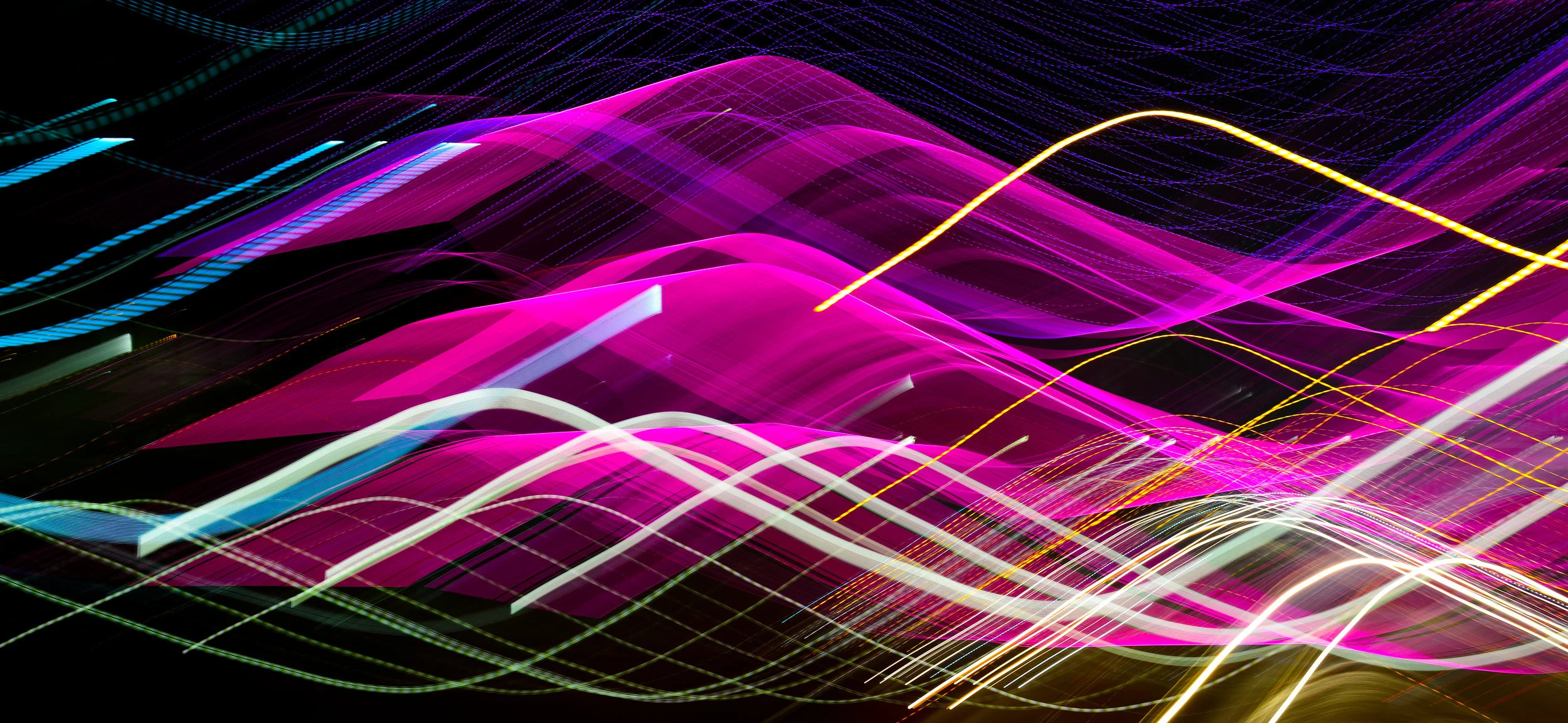 Sine City Long exposure - Sine waves cut through the night 35mm f8 1.6” ISO 100
