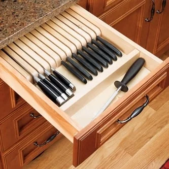 Wood Knife Block Insert Source - Rev-a-Shelf
