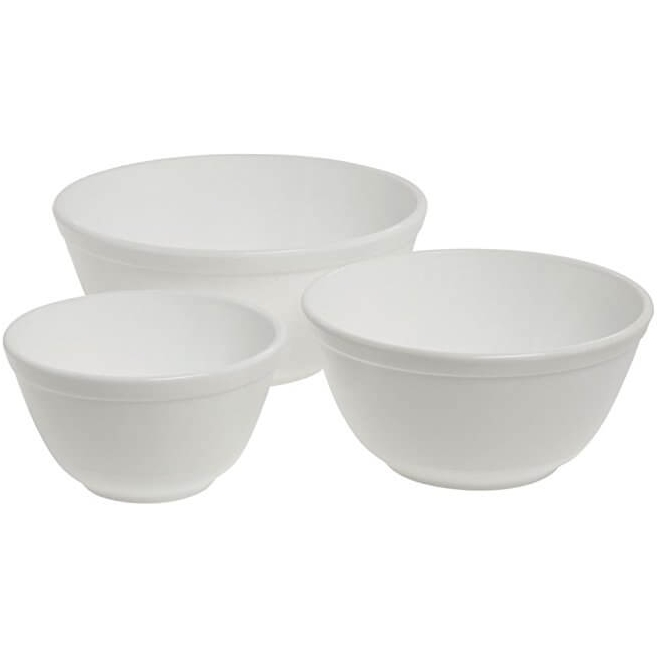 Mosser Glass Milk White Vintage Mixing Bowl Set - Nicole Janes Design