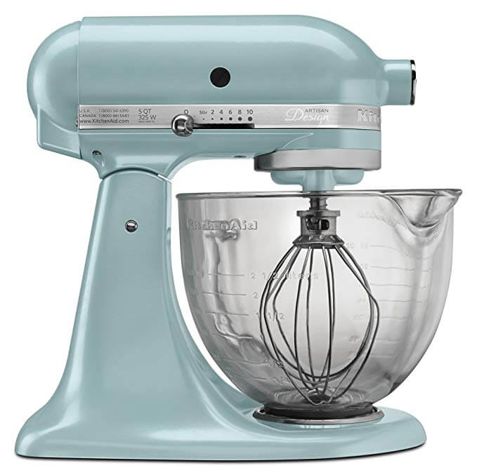 KitchenAid KSM155GBAZ 5-Qt. Artisan Design Series with Glass Bowl Azure Blue