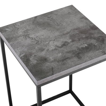 Manor Park 16" Modern Bohemian Urban Industrial Open Box Side Table - Dark Concrete