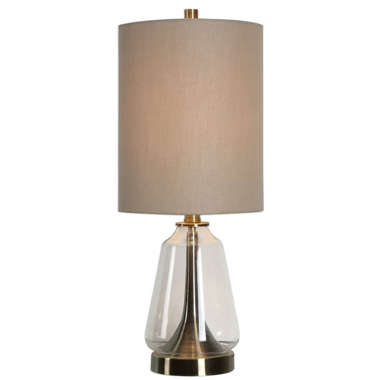 Berkshire 22 inch Table Lamp Antique Brass Glass