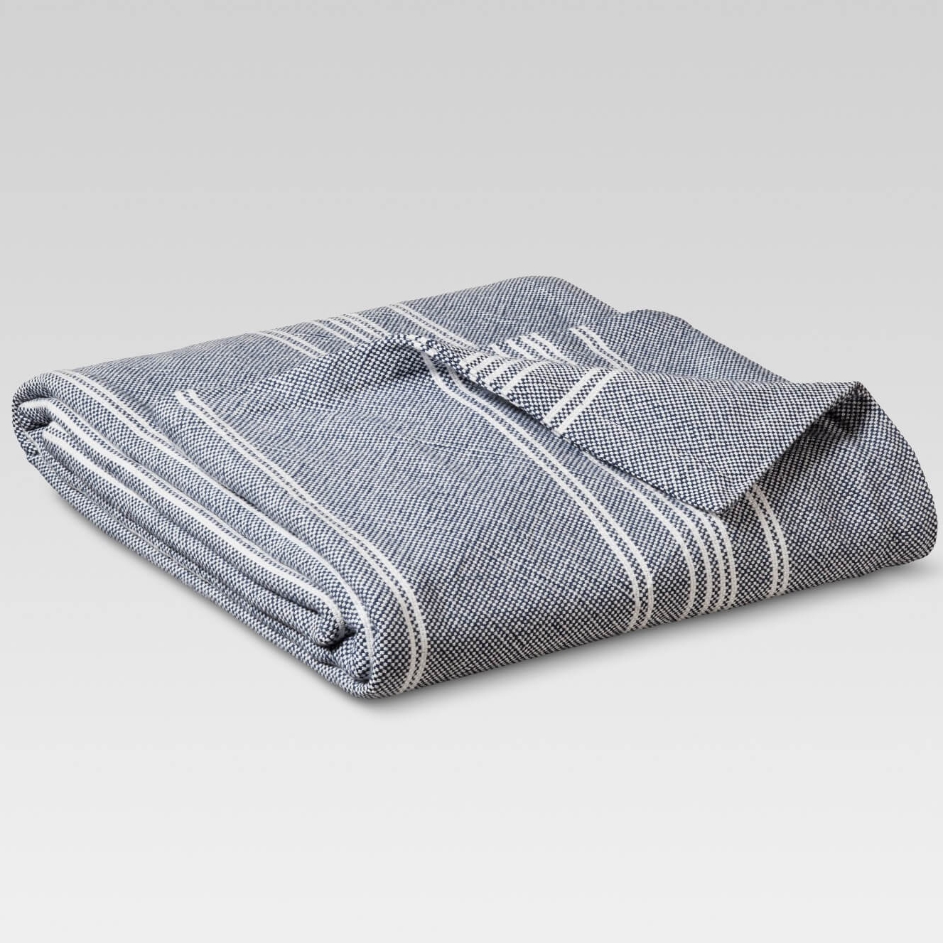 Target Threshold Yarn Dye Stripe Ringspun Cotton Blanket
