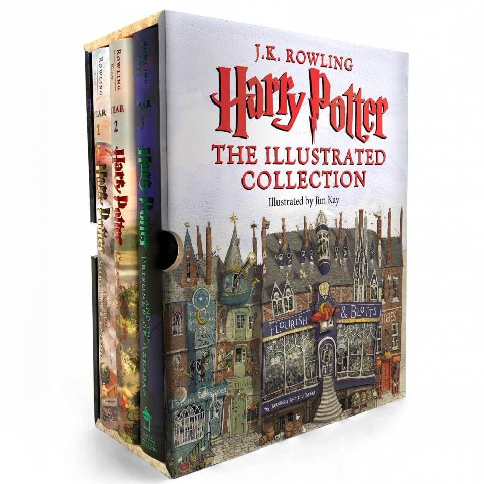 Harry Potter: The Illustrated Collection Books 1-3 Boxed Set Hardcover by J.K. Rowling 