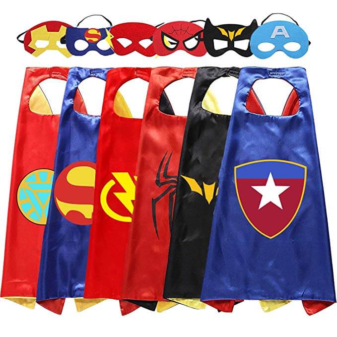 Easony Kids Fun Cartoon Superhero Capes and masks