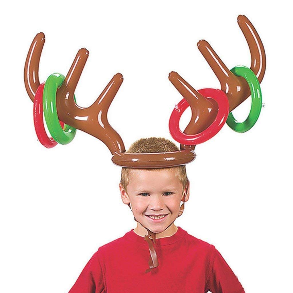Inflatable Reindeer Antler Ring Toss Game Stocking Stuffer