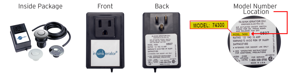 InSinkErator SinkTop Air Switch Model 74300