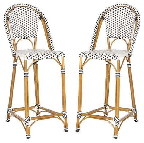 Set of 2 Zaid Stackable Bar Stools