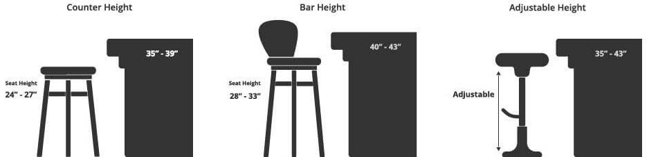 Affordable Bar Stools And Counter, What Size Bar Stool For 43 Inch Counter