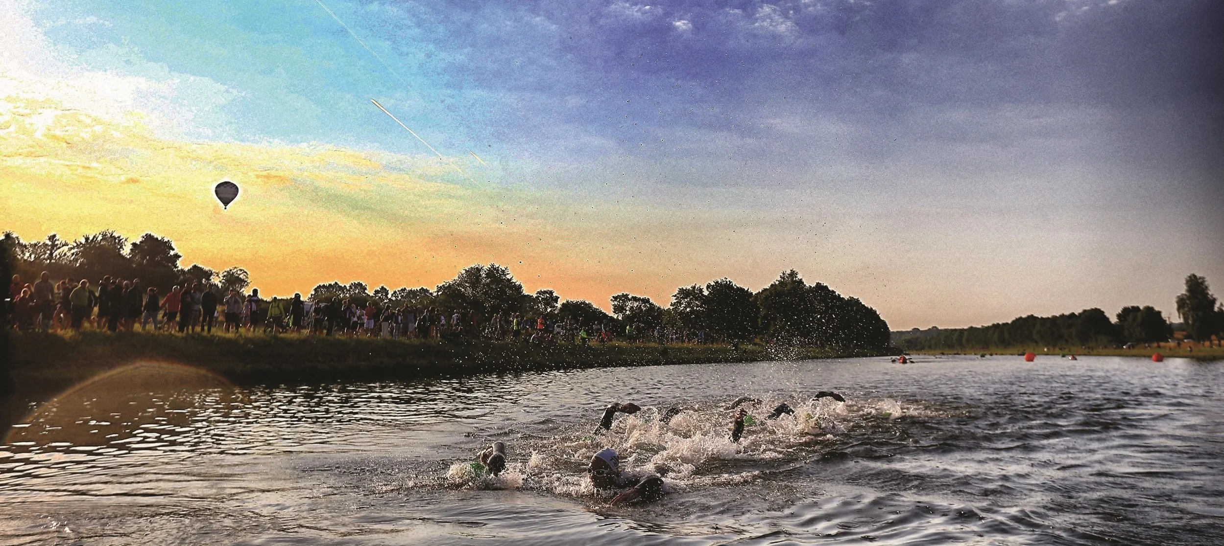The swimming leg along the Main-Danube Canal, courtesy Challenge Roth