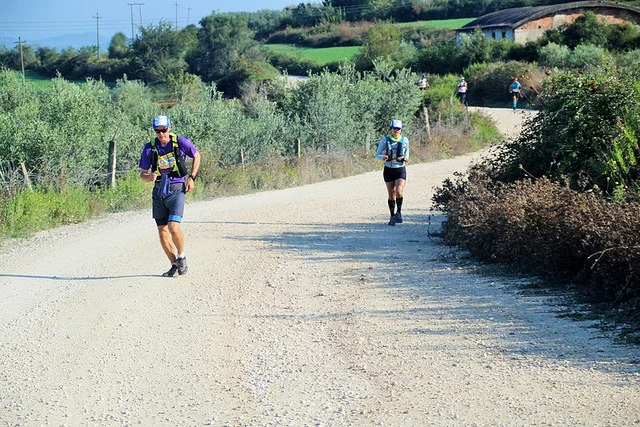 Oliver Waugh pounding the path