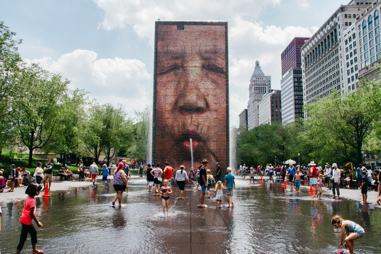  La Crown Fountain de Chicago (photo: Ben Orlansky) 