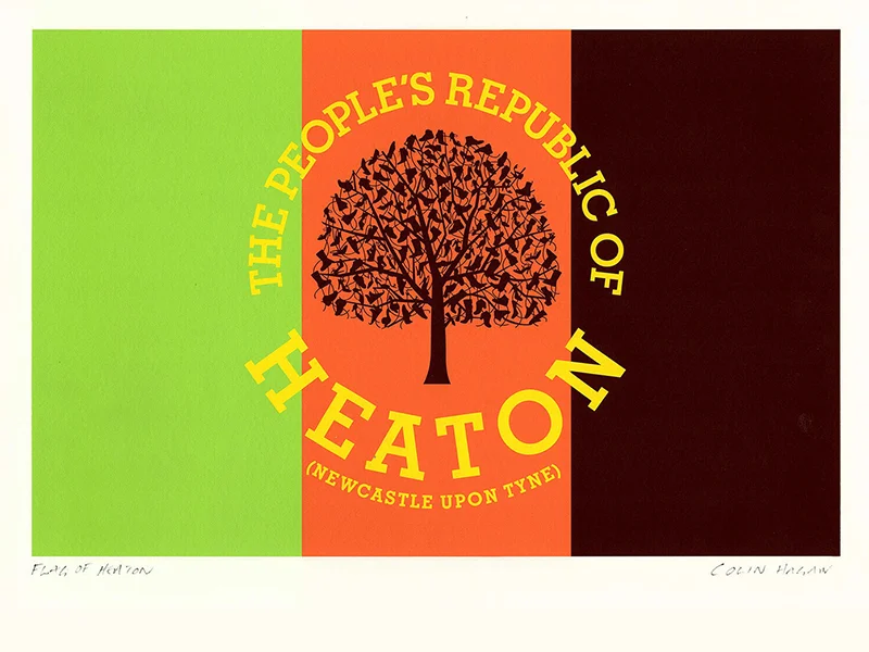  Le drapeau de la “République du Peuple d’Heaton”. Copyright Colin Hagan 2019.  http://colinhagan.co.uk/  