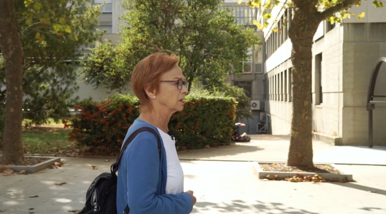  Brigitte lors du parcours urbain à Paris 14e. 