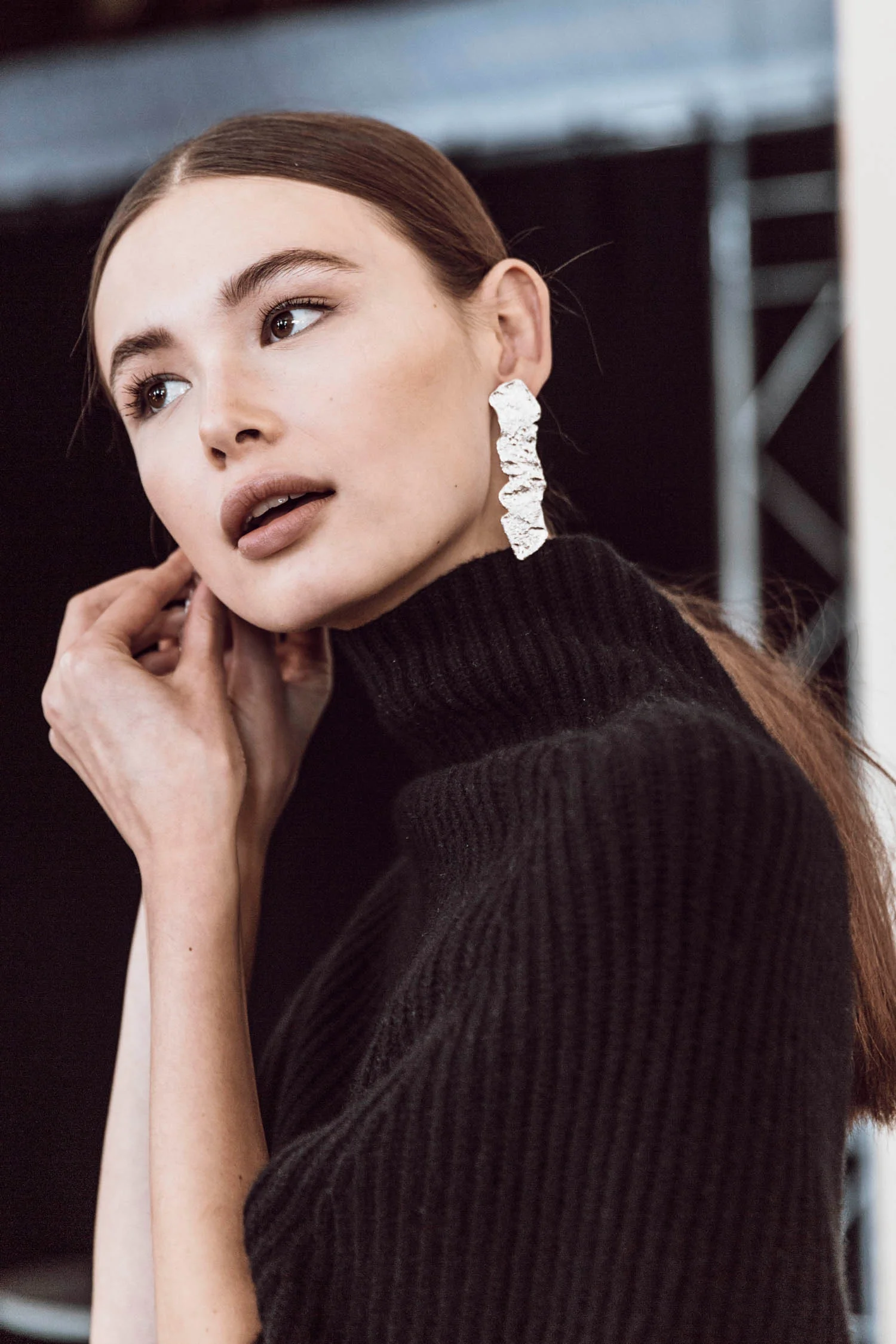  Fashion Week Stockholm Backstage Make up Model by Felicia Masalla for Stylein M Sahlberg Jewlery 