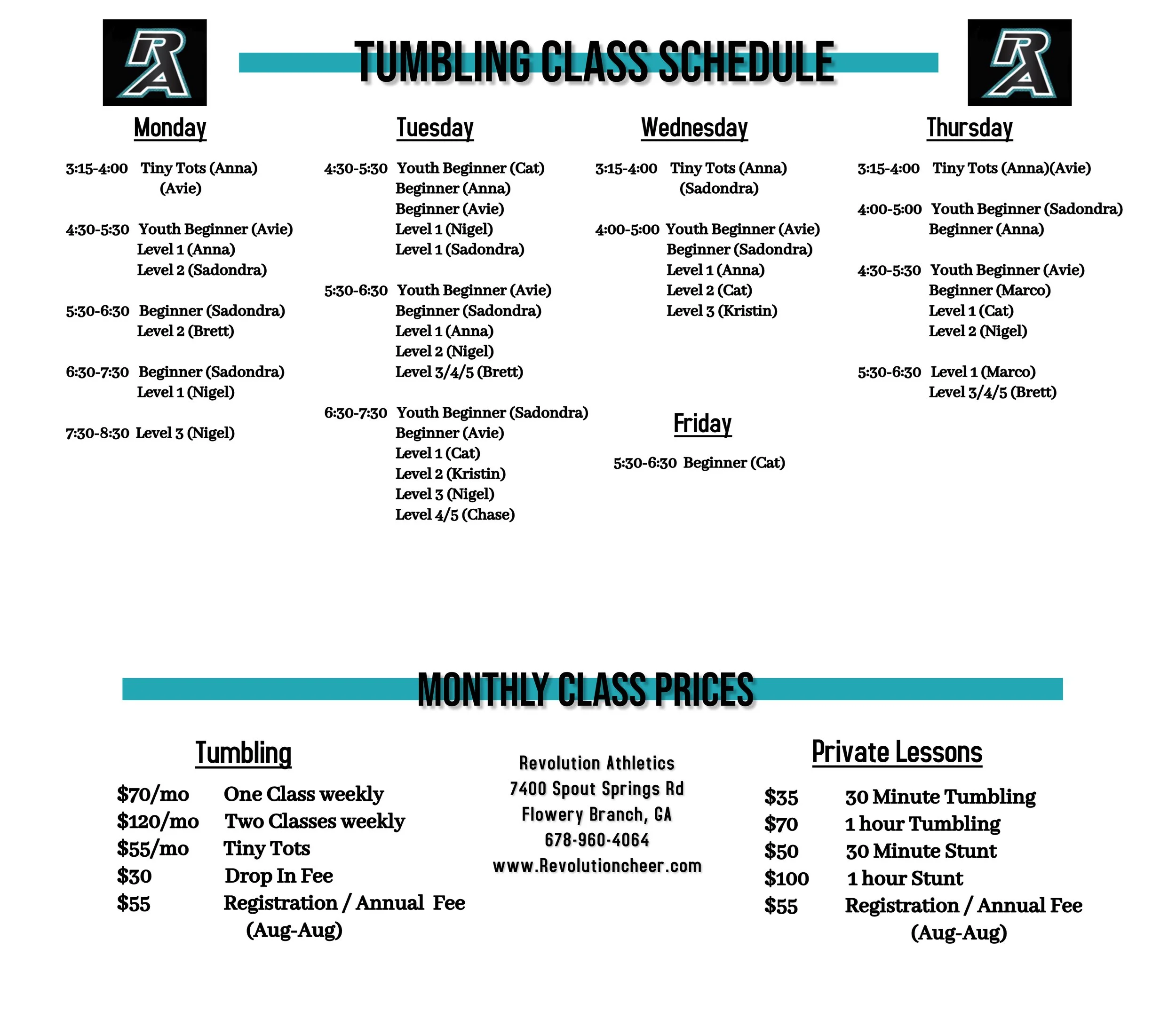Tumbling — Revolution Athletics