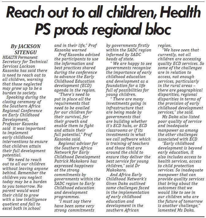 Times Of Zambia Newspaper 2023 SAR Conference | AfECN
