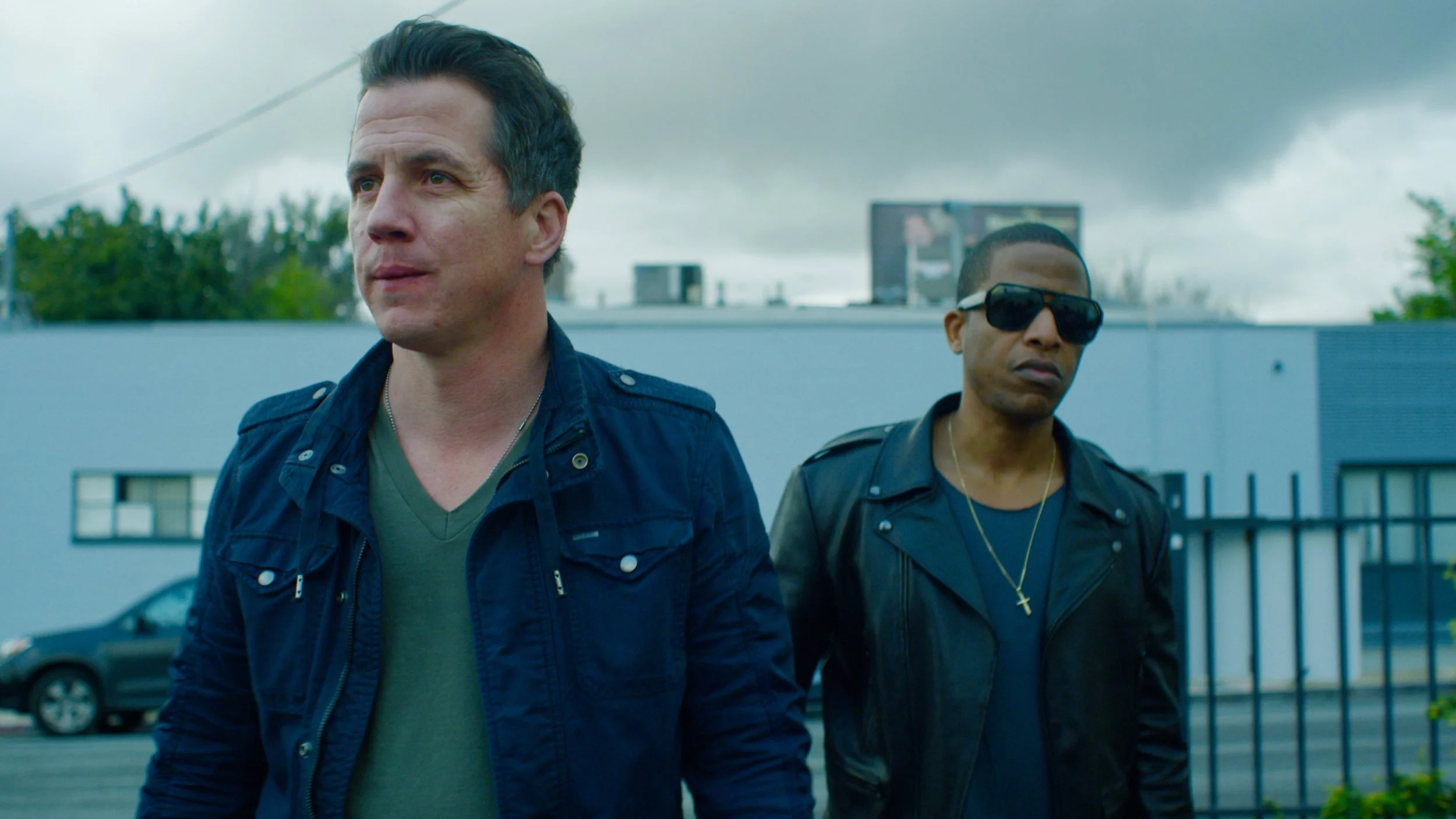 Actor Michael Marc Friedman as Sober Companion, Nick Foster and actor Ray Stoney as NBA star, Jay "J-Train" Tyrell.