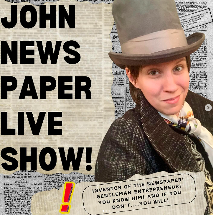 Athena as JOHN NEWSPAPER at LIL PIECES!!