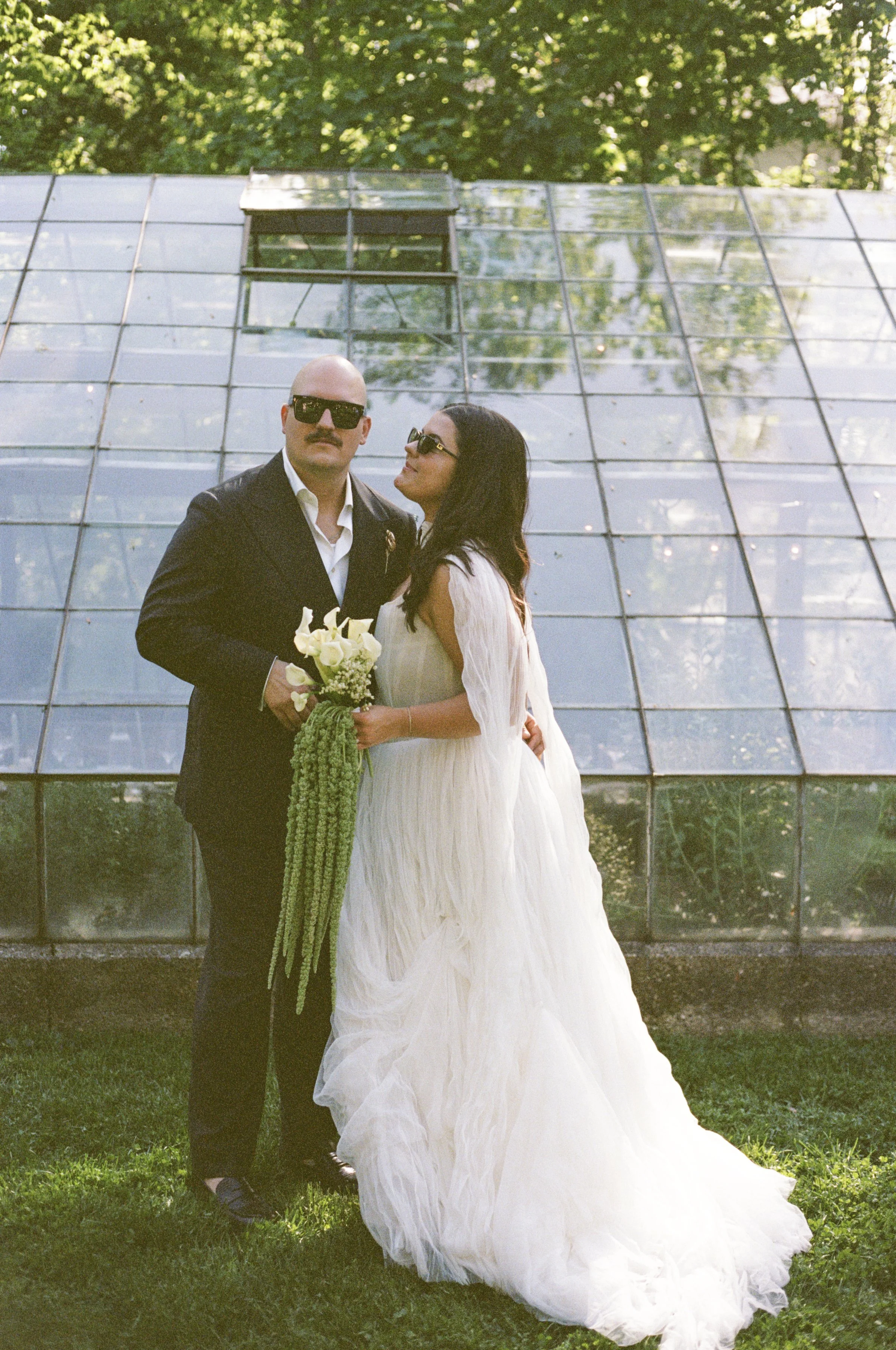 film wedding photos, bride and groom portraits, couple pose inspo