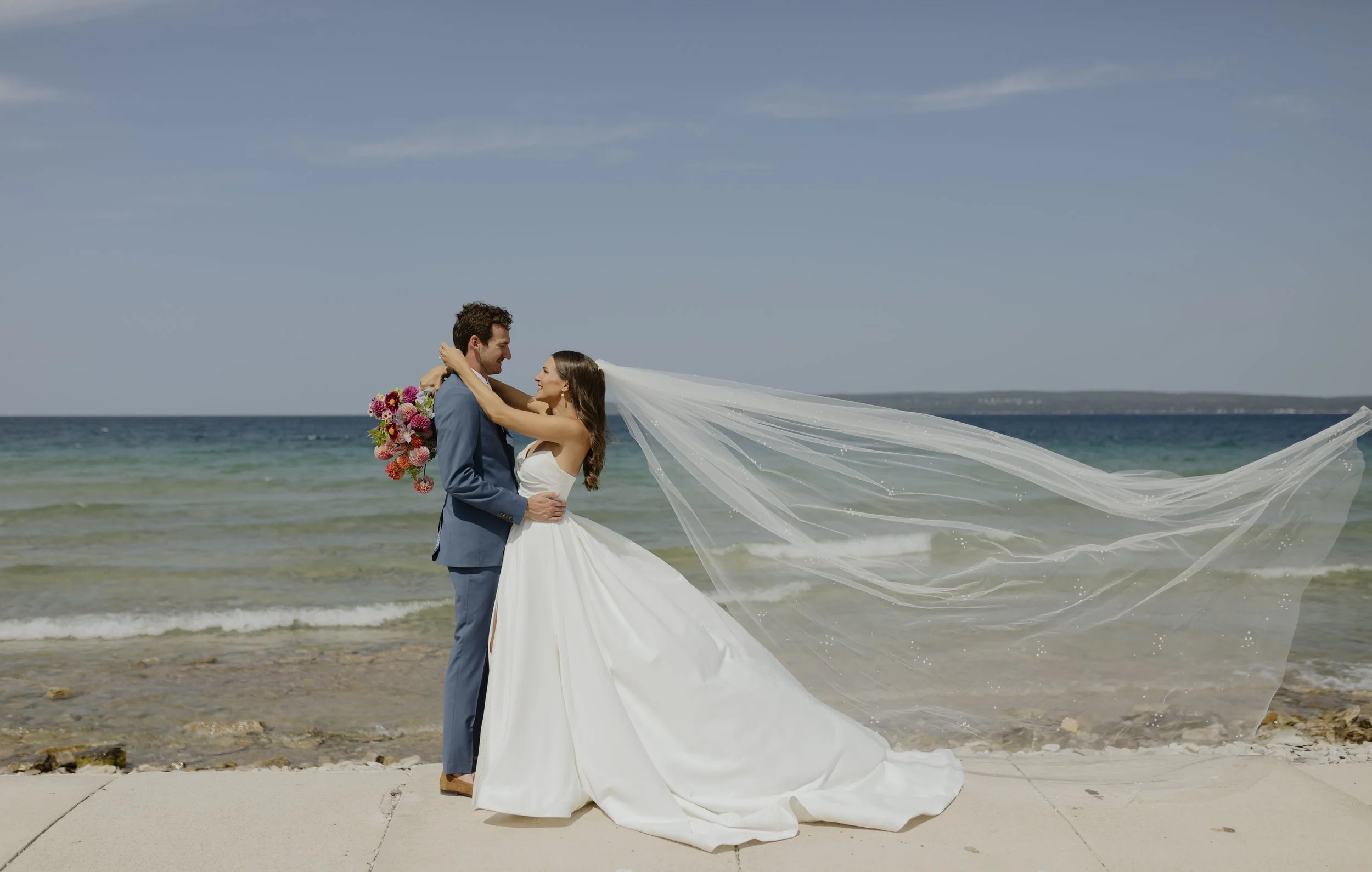 michigan wedding photographer, northern michigan wedding photographer, timeless wedding photos, documentary wedding photographer, summer wedding, Lake Michigan wedding, bay harbor wedding