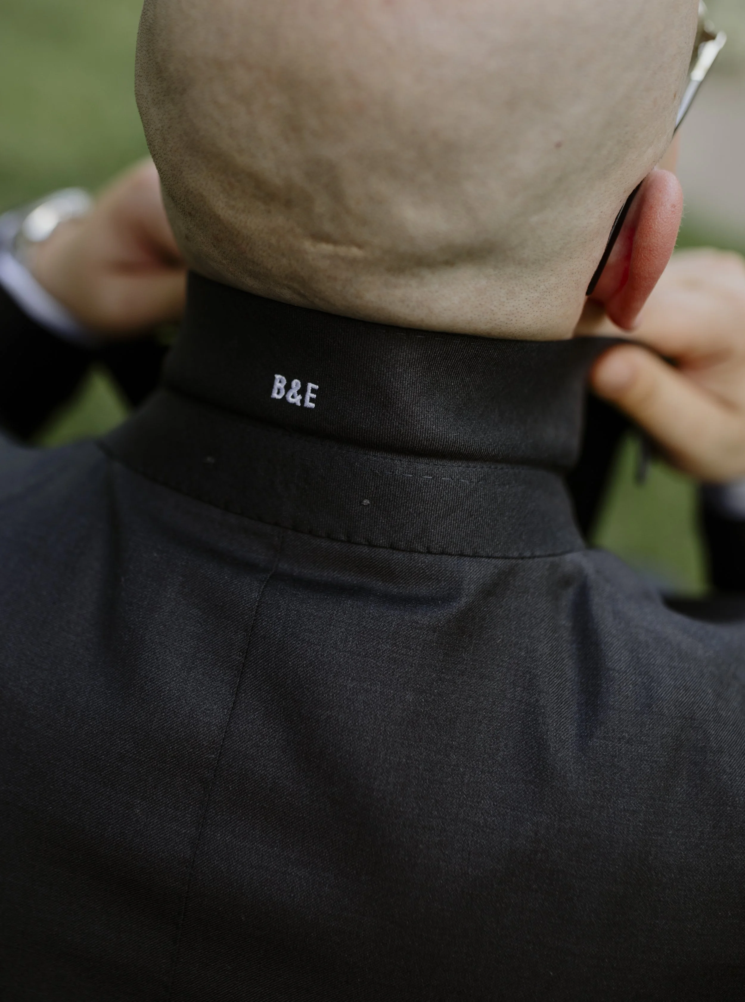 personalized wedding details, groom tux, michigan wedding photographer