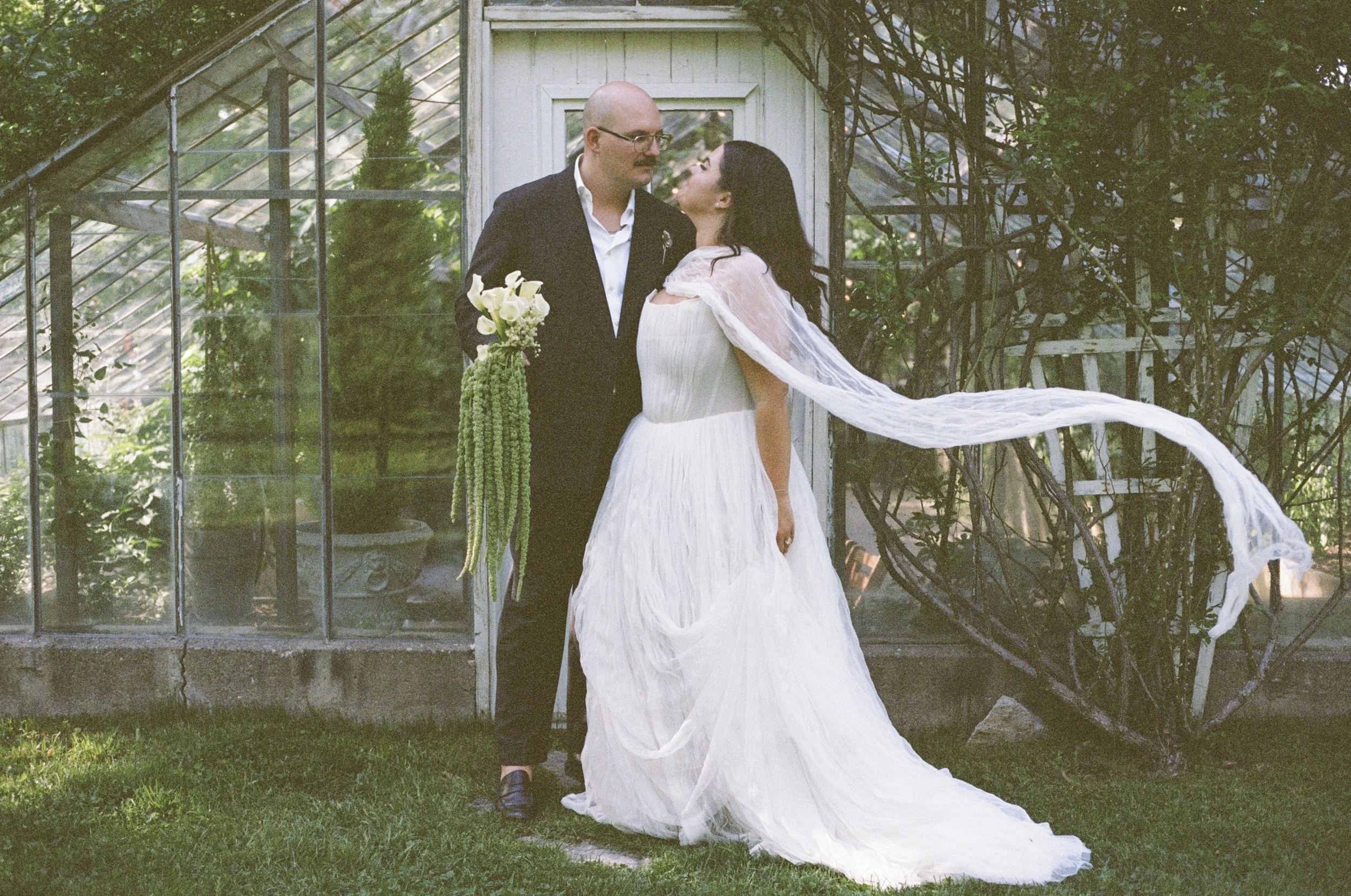 film wedding photographer, michigan spring wedding, garden wedding, film wedding photos
