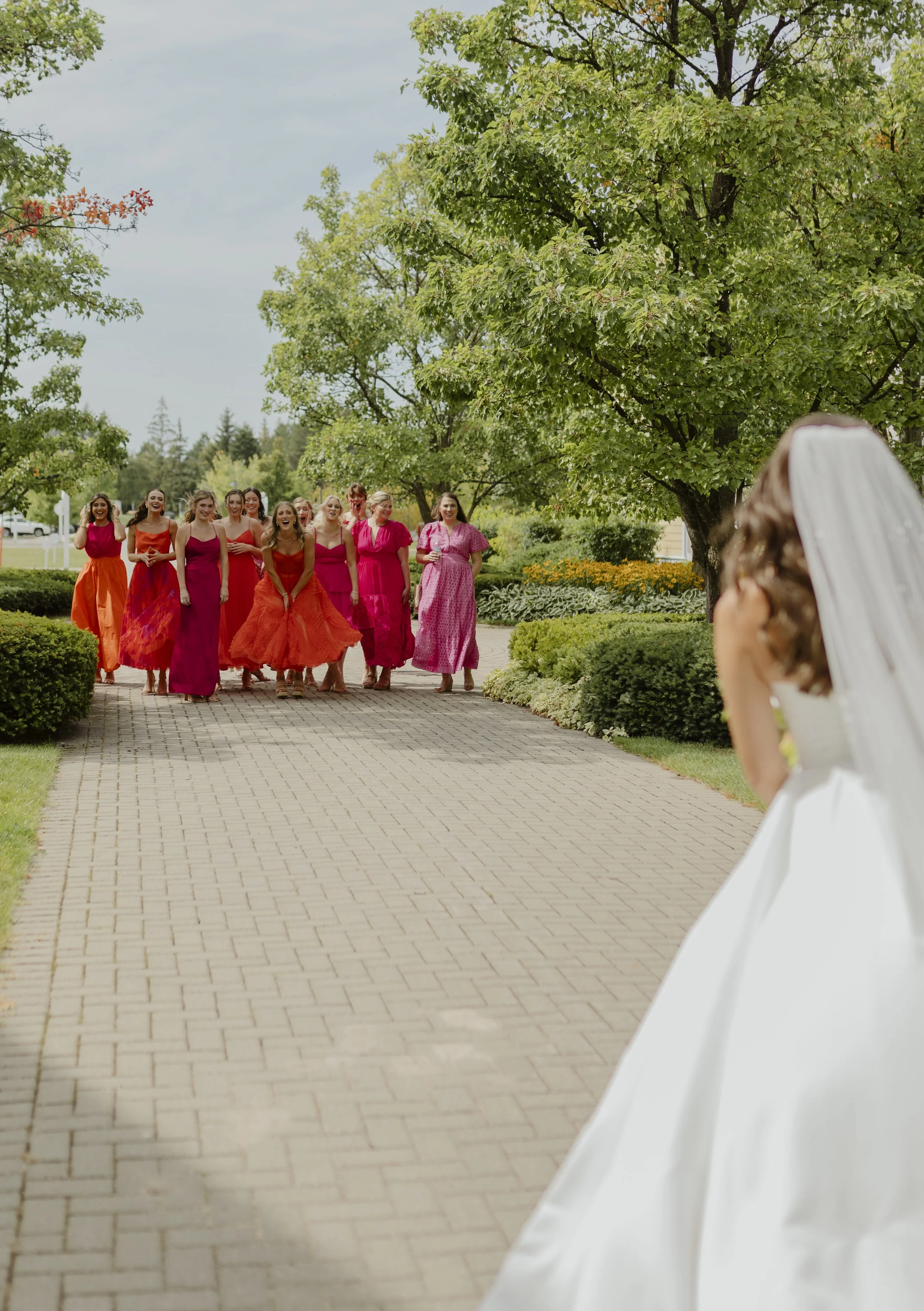 michigan wedding photographer, northern michigan wedding photographer, colorful wedding, bridesmaid reveal photos, wedding photo inspo, summer wedding, michigan wedding