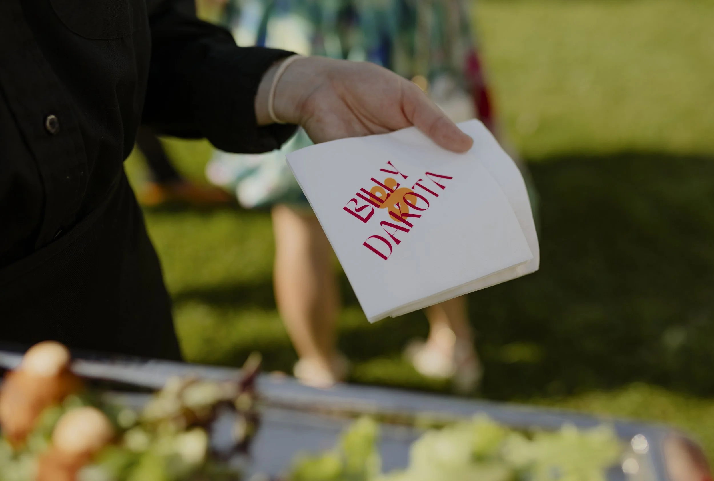 michigan wedding photographer, custom wedding details, cocktail hour details