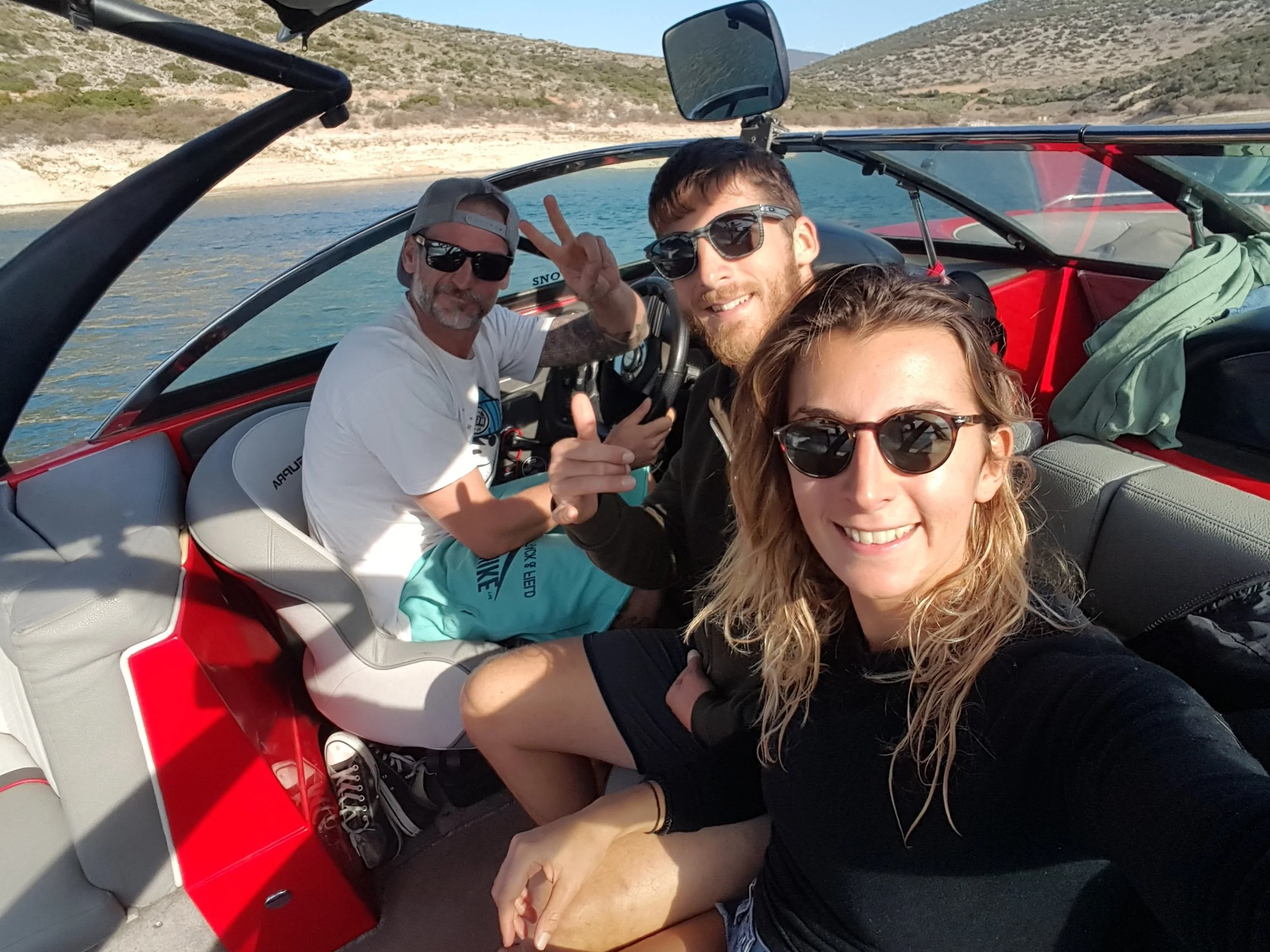 Wakeboarding at Lake Iliki with fellow Fitness Art-er Nikos! 