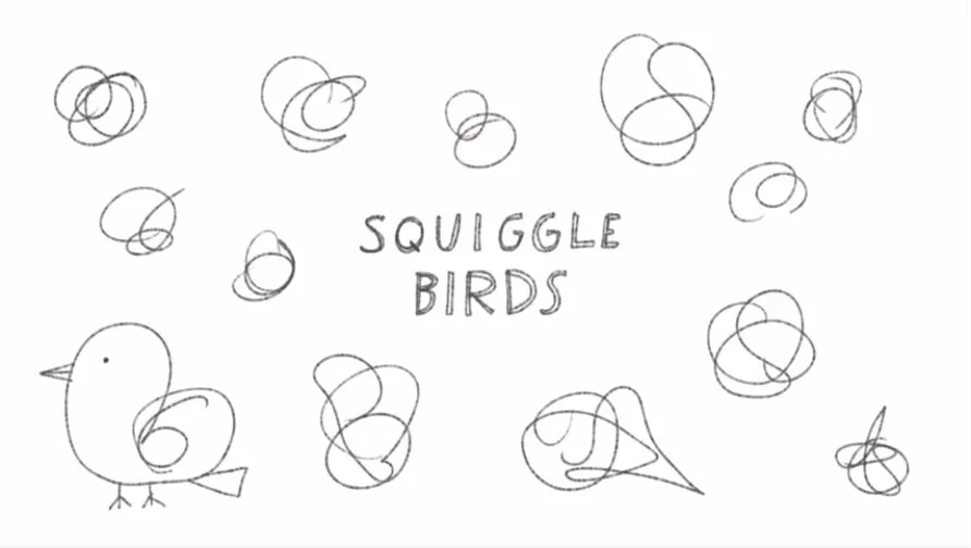 Here’s an example of what a squiggle bird looks like. If you want to check out a video of how this works you can visit David Gray’s youtube video.