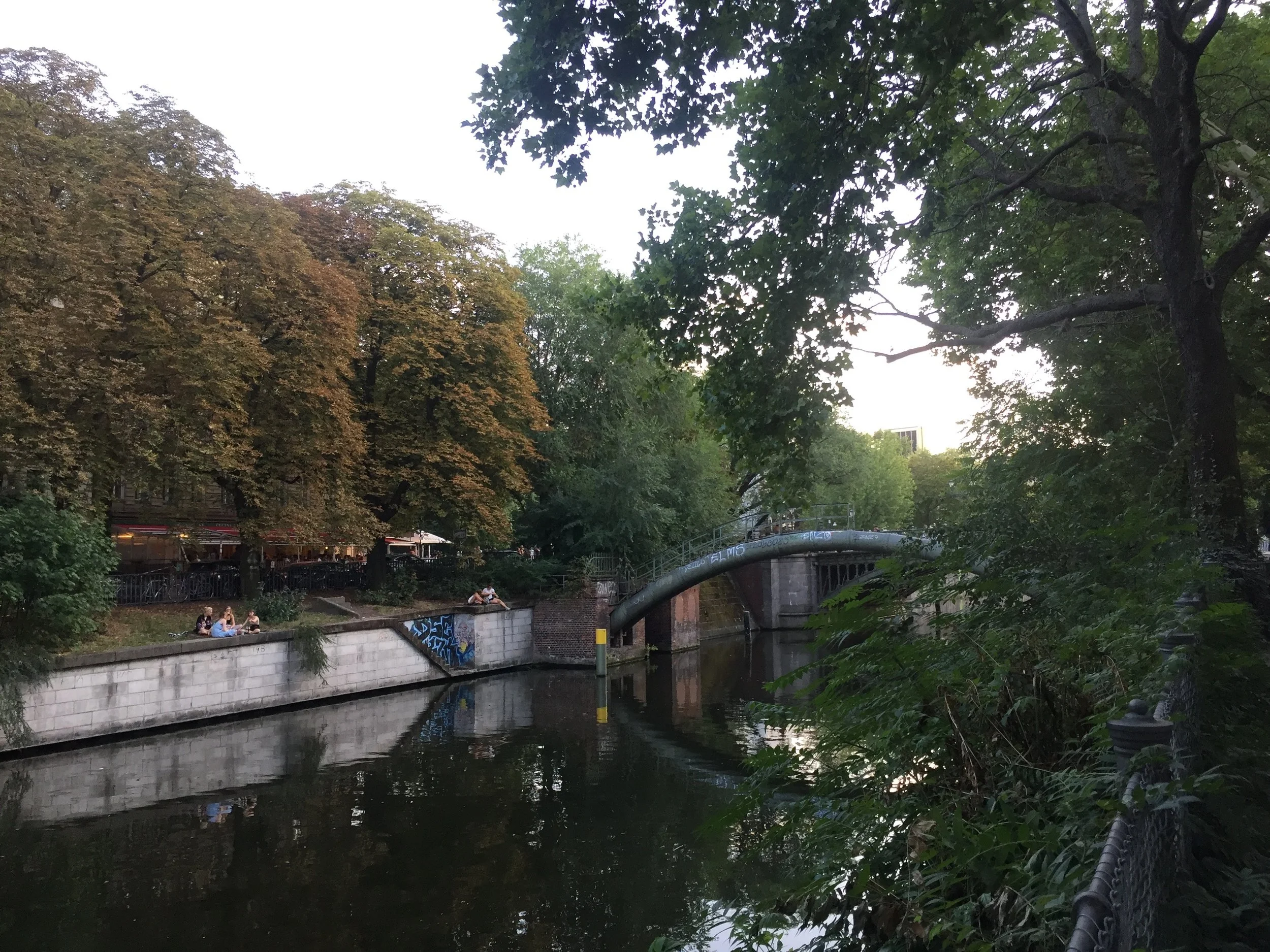 Zen walks absorbing the atmosphere of Kreuzberg by the river.