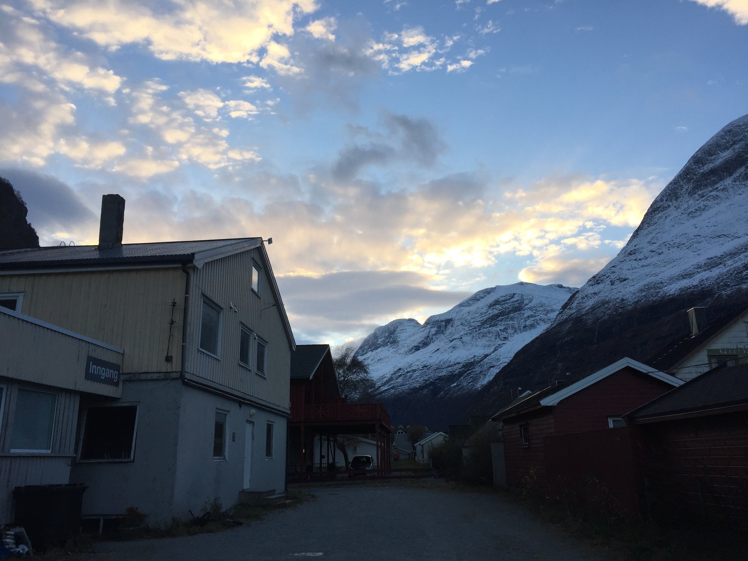 The view from the dance studio, in the middle of Sunndalsøra. Photo: Ingrid S. Nyhus