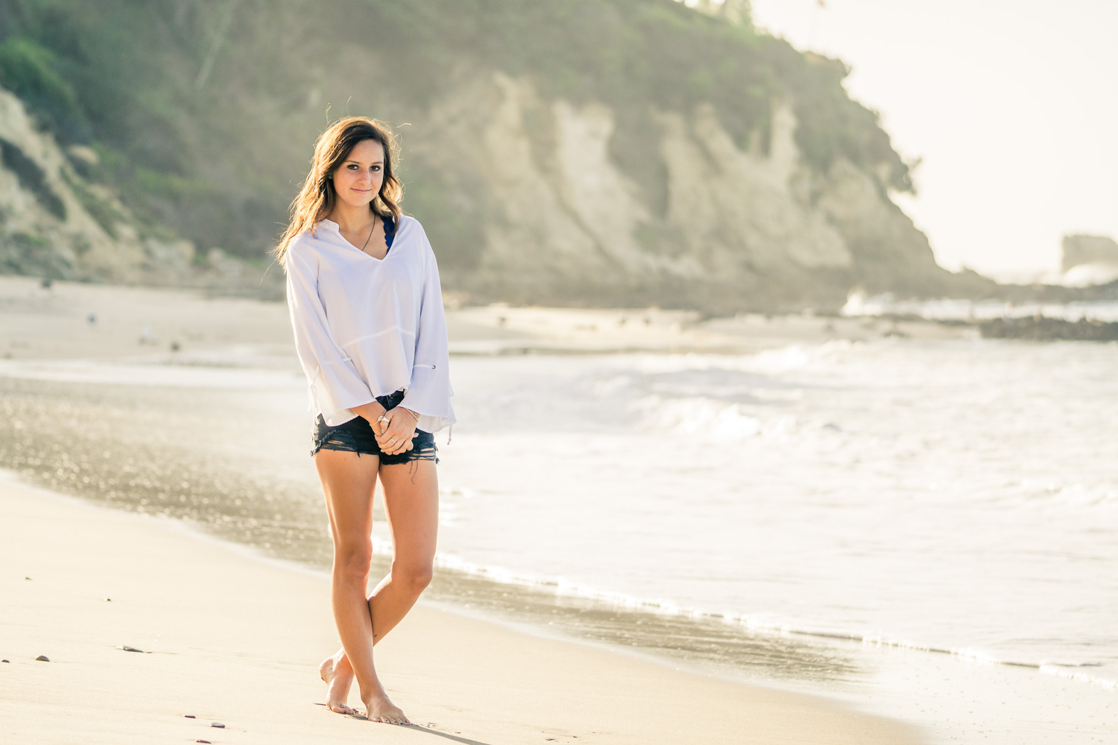 Graduation portrait session at Little Corona Beach