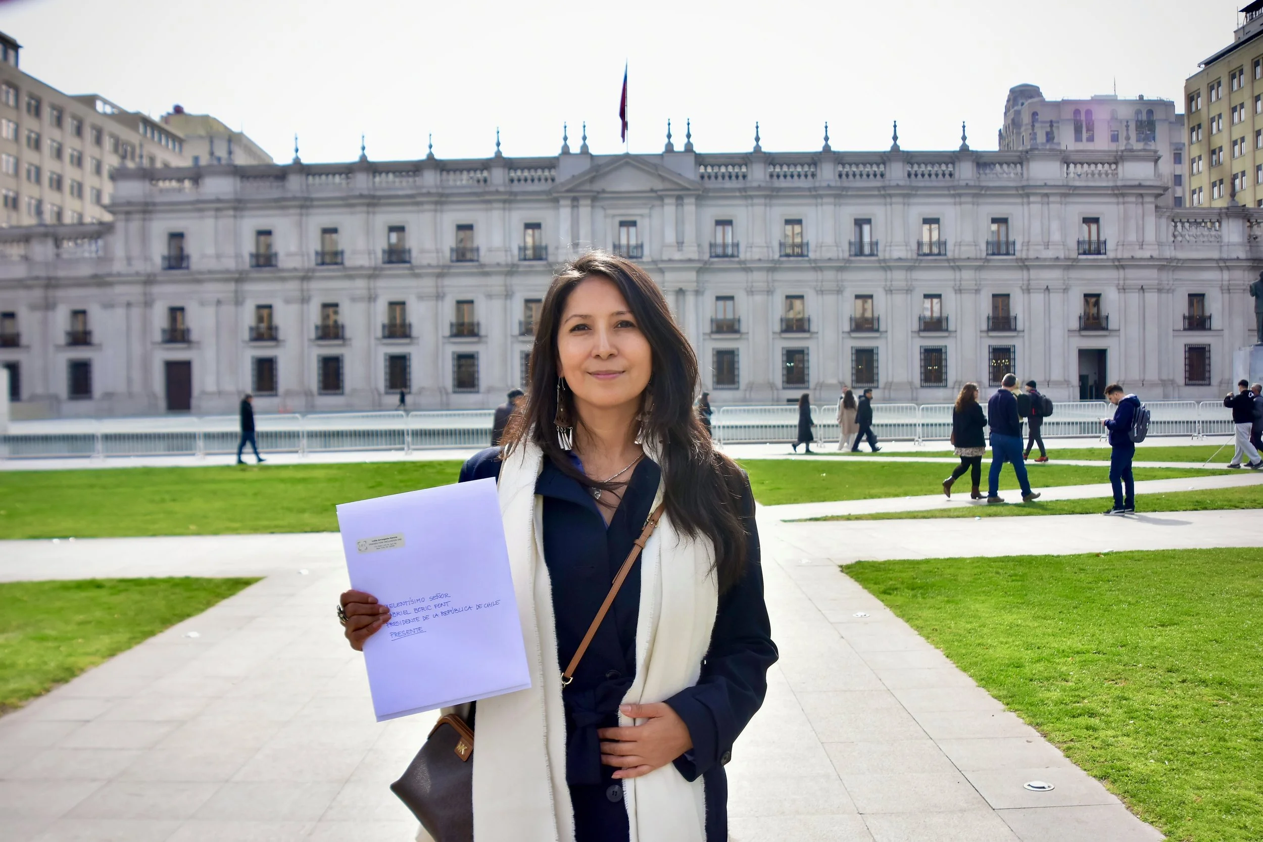 Desde Nueva York a La Moneda: Entregamos en persona nuestra Carta Abierta en defensa del Pueblo Mapuche