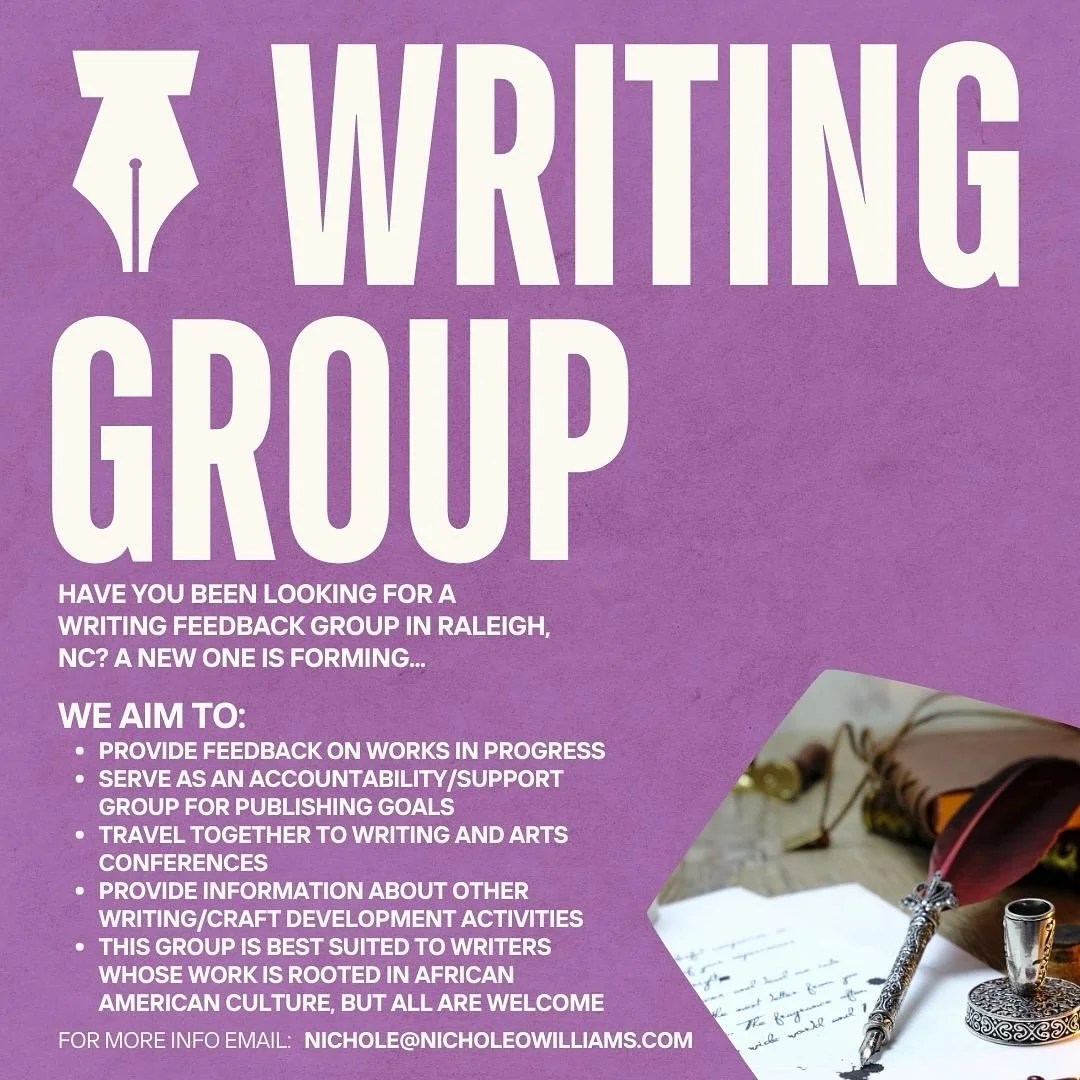 One of my goals for this year is to find a writing feedback group, and I gave myself a deadline to find one by the end of this month or create one. Well, I&rsquo;ve decided to create one! If you&rsquo;re a writer in Raleigh, Fuquay Varina, Cary, Apex